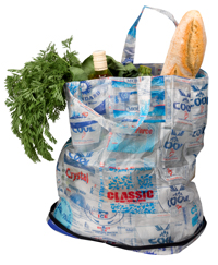 Recycled water sachet bag