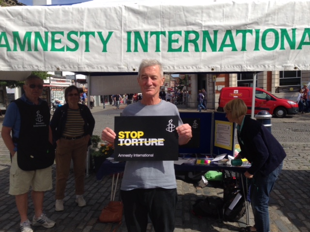 Stop Torture Stall, Hitchin (August 2015)
