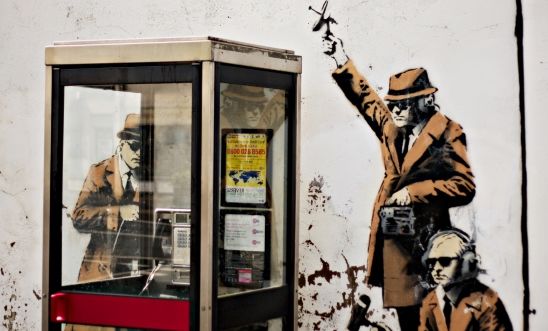 Banksy graffiti in Cheltenham