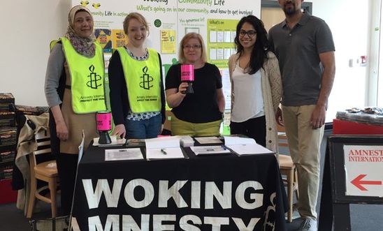 Amnesty stall at ASDA Amnesty stall at ASDA