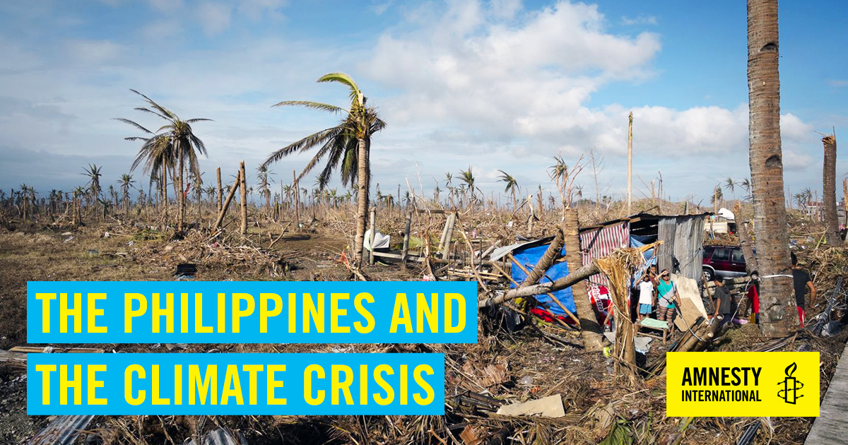 Philippines country most at risk from climate crisis Amnesty
