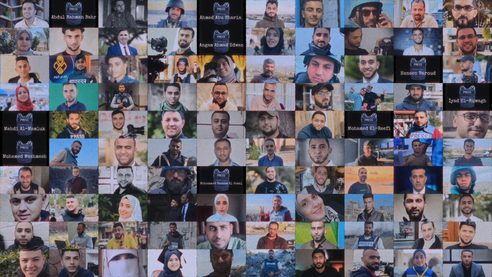 Mosaic of journalists in Gaza who were killed in 2024 Mosaic of journalists in Gaza who were killed in 2024