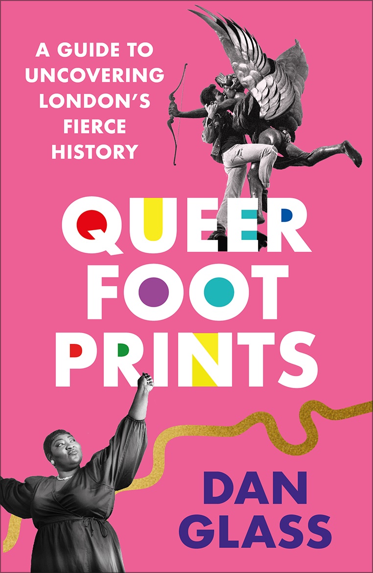 Frontcover of Dan Glass's book "Queer foot prints"