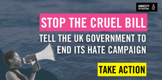 Graphic reading: stop the cruel new bill