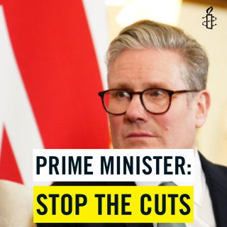 tell the prime minister stop the cuts