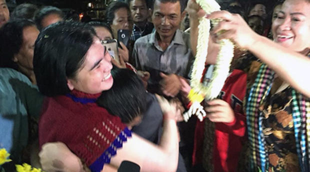 Tep Vanny celebrating her freedom Tep Vanny celebrating her freedom