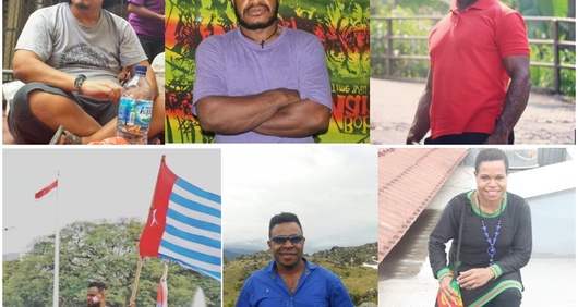 Six Papuan activists Six Papuan activists