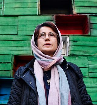 Human rights lawyer Nasrin Sotoudeh photographed in the garden of her office in Tehran, Iran
