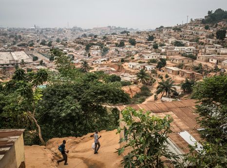 A poor neighborhood overlooking Cabinda