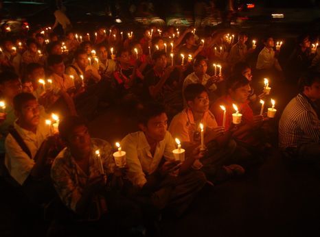 Action in Bangladesh celebrating the 60th anniversary of the Universal Declaration of Human Rights