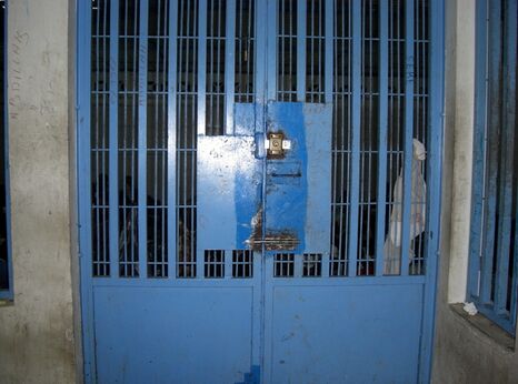 Gates in the Pamandzi detention centre in Mayotte