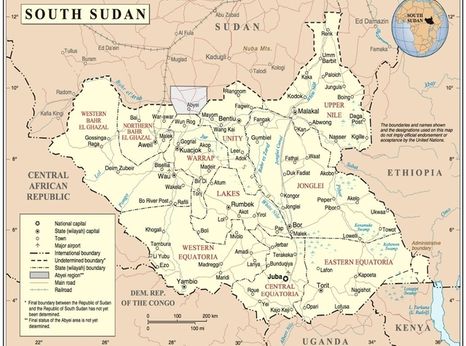 Map of South Sudan