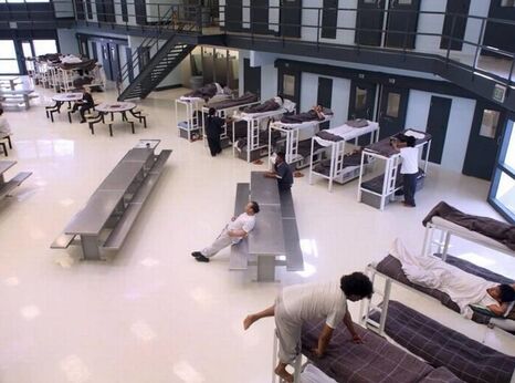 Inside detention centre