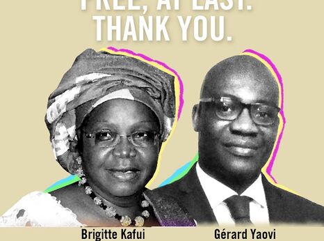Brigitte Kafui Adjamagbo and Gérard Yaovi Djossou freed
