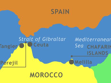 Ceuta and Melilla map