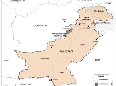 Pakistan regional map