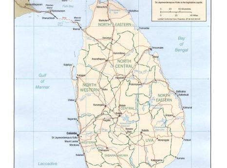 Map of Sri Lanka