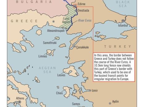 Map of Greece/Turkey border © Amnesty International