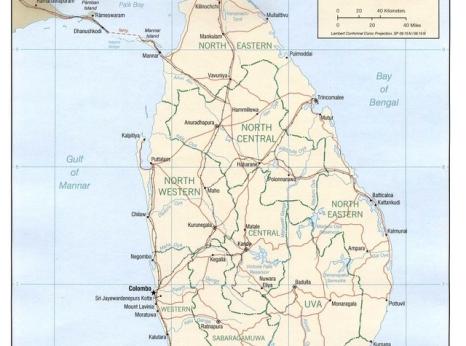 Map of Sri Lanka