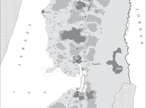 Map of the West Bank (c) 	Andrs Bereznay