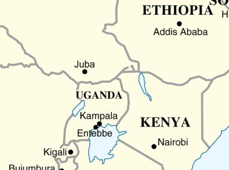 Uganda map