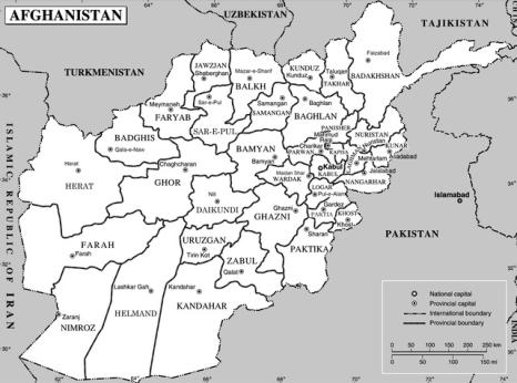 Afghanistan map