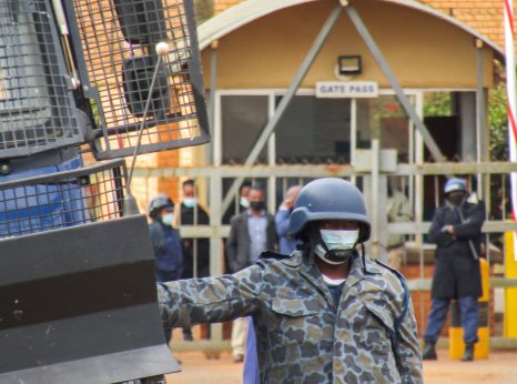 Eswatini security forces in action