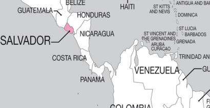 El Salvador map