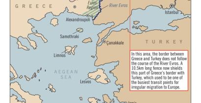 Map of Greece/Turkey border © Amnesty International