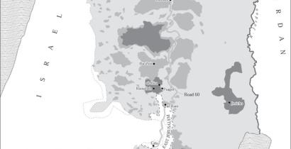 Map of the West Bank (c) 	Andrs Bereznay