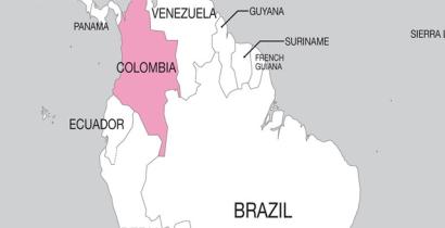 Map of Colombia 