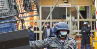 Eswatini security forces in action