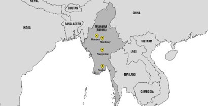 Myanmar map 