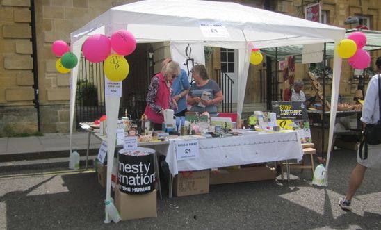 Chipping Norton Amnesty International Group stall at the Chipping Norton Festiva Chipping Norton Amnesty International Group stall at the Chipping Norton Festiva