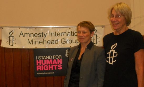 MEP Clare Moody with Alison Dietz chair of the Minehead Group