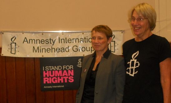 MEP Clare Moody with Alison Dietz chair of the Minehead Group MEP Clare Moody with Alison Dietz chair of the Minehead Group