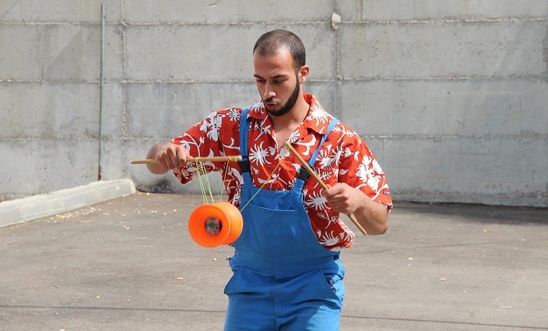 Mohammad Faisal Abu Sakha, a 23-year-old Palestinian circus performer Mohammad Faisal Abu Sakha, a 23-year-old Palestinian circus performer