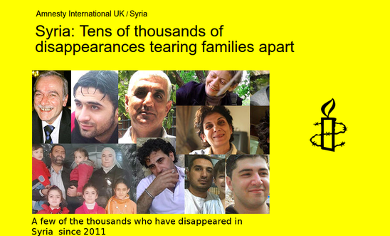 A few of the thousands who have disappeared in Syria  since 2011