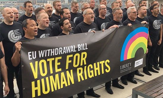 London Gay Men’s Chorus call on MPs to vote for human rights