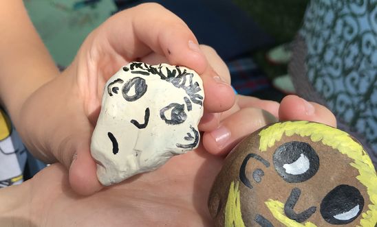 Painted rocks were popular