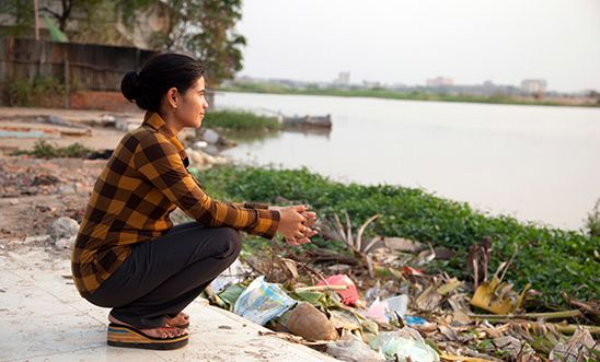 Tep Vanny overlooking a lake