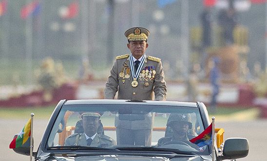 Chief Senior General Min Aung Hlaing, commander in chief of the Myanmar armed forces