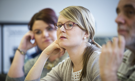 People receiving training