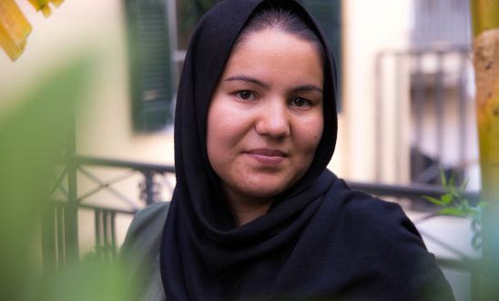 Image of Soraya from Afghanistan, at the Melissa Centre.