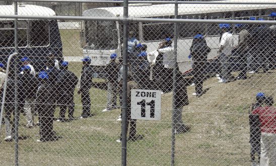 Refugees at the Australian detention centre on Christmas Island