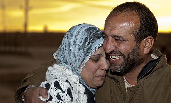 Refugee family reunited