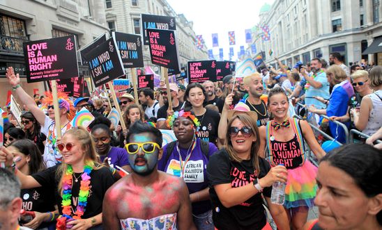 Amnesty Rainbow network celebrate Pride in London