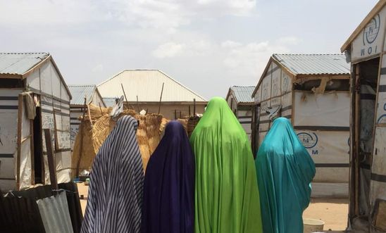 Women inside a Maiduguri based IDP camp