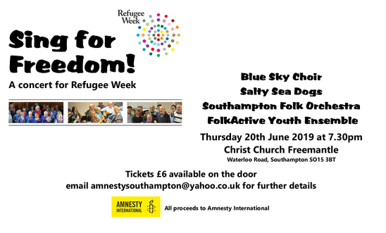 Sing for Freedom flier Sing for Freedom flier