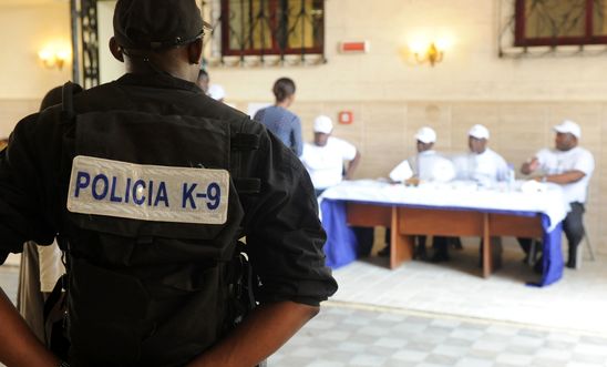 Policeman in Malabo, Equatorial Guinea Policeman in Malabo, Equatorial Guinea
